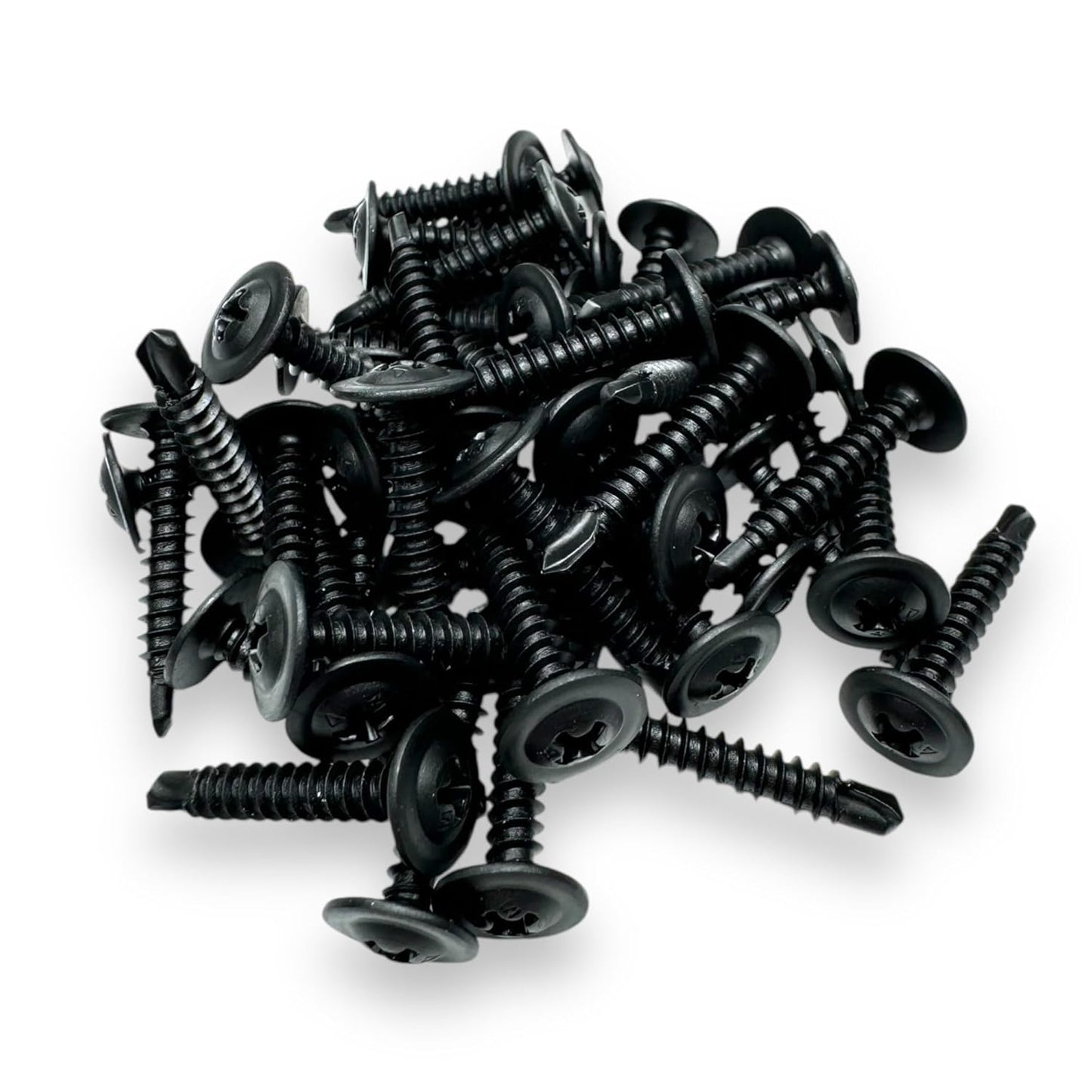 #8 Phillips Modified Truss Head Self Drilling Screws, Black Phosphate, Self Tapping, 18 TPI - Ideal for Sheet Metal or Wire Lath to Metal Studs
