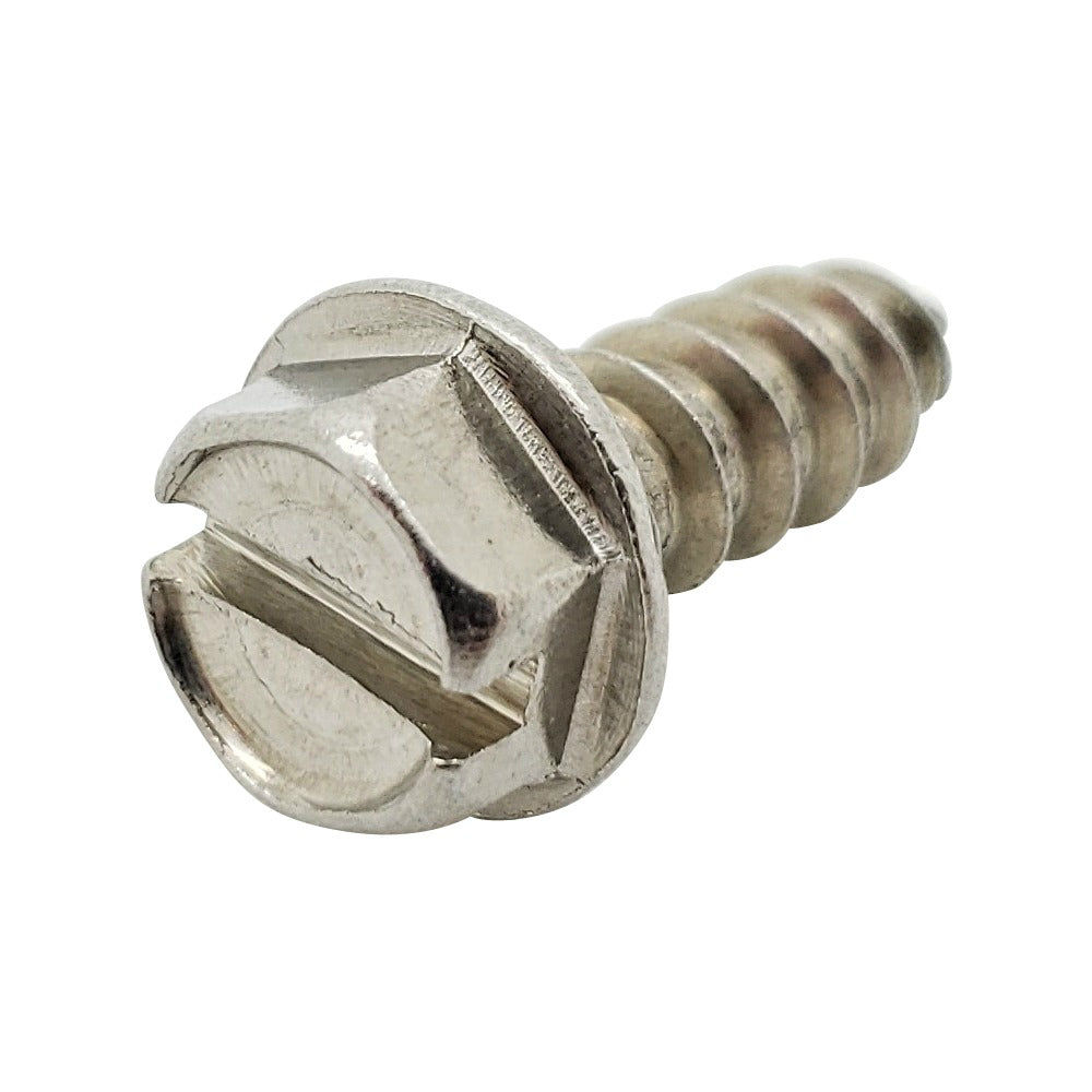100 Qty #14 x 3/4" 304 Stainless Slotted Hex Washer Head Screws (BCP222)