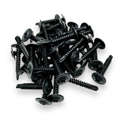 #8 Phillips Modified Truss Head Self Drilling Screws, Black Phosphate, Self Tapping, 18 TPI - Ideal for Sheet Metal or Wire Lath to Metal Studs