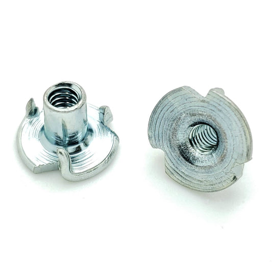 #6-32 x 1/4" Zinc Plated Three Prong Tee Nuts