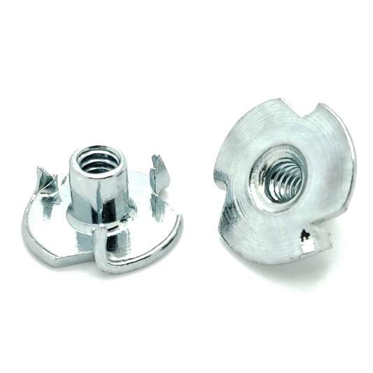 #10-32 x 5/16" Zinc Plated Three Prong Tee Nuts