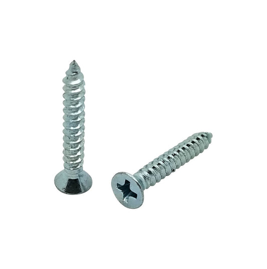 100 Qty #4 x 3/4" Flat Head Zinc Coated Phillips Head Wood Screws (BCP78)