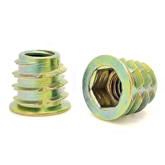 5/16"-18 Zinc Hex Flanged Threaded Inserts