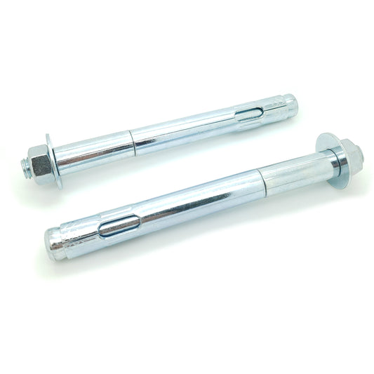 Four (4) 5/8" x 6" Zinc Plated Hex Nut Sleeve Anchor Bolts (BCP995)