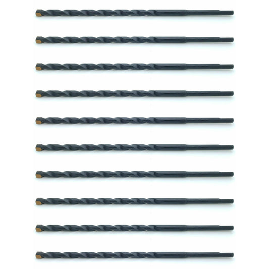 Ten 3/16 concrete drill bits