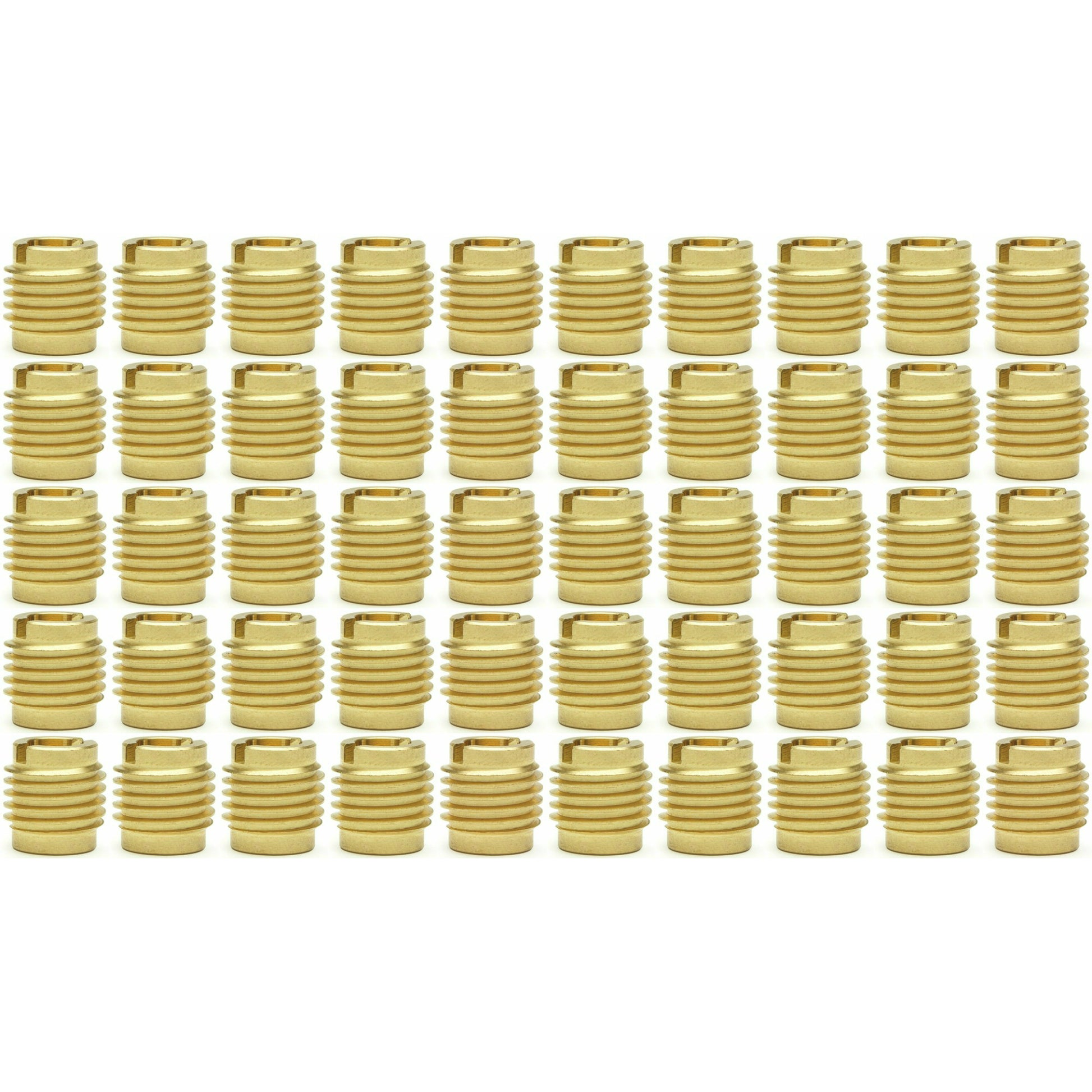 1/4"-20 Brass Threaded Inserts