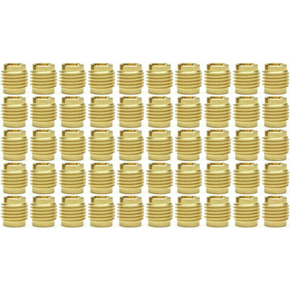 1/4"-20 Brass Threaded Inserts