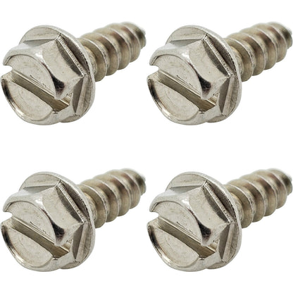 Four (4) Stainless Steel License Plate Screws (BCP253)