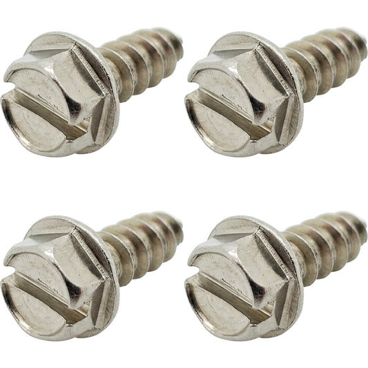 Four (4) Stainless Steel License Plate Screws (BCP253)