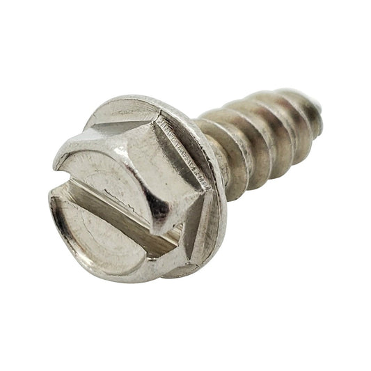 100 Qty #14 x 3/4" 304 Stainless Slotted Hex Washer Head Screws (BCP222)